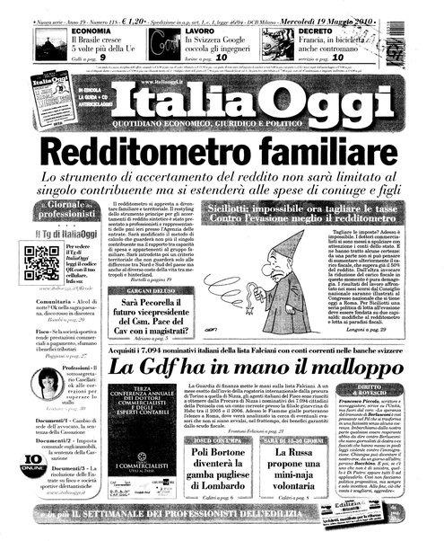 Italia oggi : quotidiano di economia finanza e politica